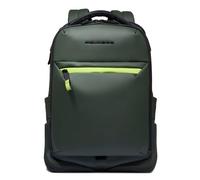 Piquadro Corner Special Zaino verde scuro, poliuretano, unisex, 17L