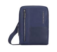 Piquadro Cross Over Borsa A Tracolla Unisex Donna Nylon E Pelle Blu Uomo