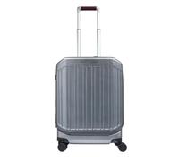 Piquadro Custodia per cabina a 4 ruote per computer portatile 17,3" in policarbonato/pelle unisex, Nero/Tobacco, Casual