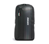 Piquadro Ducati C2Owd Borsa sling nero, pelle sintetica, unisex, 4L