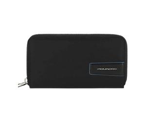 Piquadro - Elegante Portafoglio Rfid con Zip Nero Donna - - Accessories - Donna - Nero - ONE SIZE