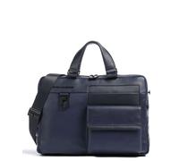 Piquadro Finn Cartella blu, pelle bovina, uomo