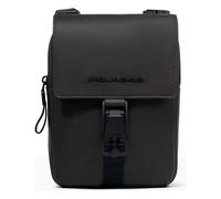 Piquadro Harper Borsa a tracolla nero, pelle di vacchetta finemente grana, unisex