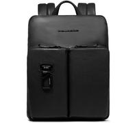 Piquadro Harper Zaino nero, pelle sintetica, unisex, 17L