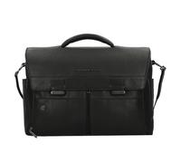 Piquadro Hedley Cartella Messenger Protezione RFID Pelle 42 cm Scomparto per laptop nero