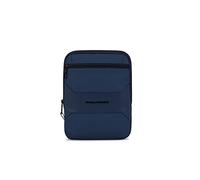 PIQUADRO, iPad® crossbody bag in recycled fabric with anti-theft cable, RFID anti-fraud protection and pocket for CONNEQU, BLU