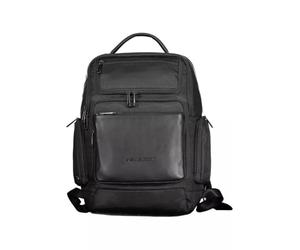 Piquadro Macbeth Zaino grande in pelle e tessuto porta PC 15.6" a due scomparti e schermatura RFID