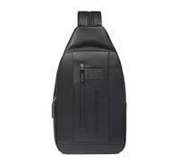 PIQUADRO MONOSPALLA IN PELLE CON IPAD 11'',PORTA.T? ZAINO NERO One Size