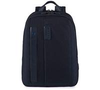 PIQUADRO P16 Zaino piccolo in tessuto e pelle porta PC 14" a due scomparti
