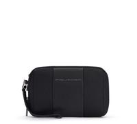 Piquadro - Pochette a due scomparti in tessuto - - Bags - Uomo - Nero - ONE SIZE