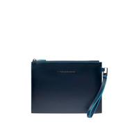 PIQUADRO - Pochette Porta Tablet Mini Pelle Blue Square - Uomo - Blu Notte