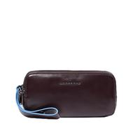 PIQUADRO - Pochette Uomo a Tre Scomparti - In Pelle - Colore Mogano