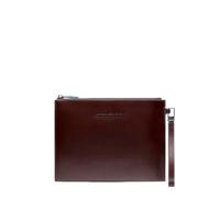 PIQUADRO - Pochette Uomo per iPad® Mini - In Pelle - Linea Blue Square - Color Mogano