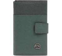 Piquadro Portacarte di credito quadrato blu in pelle 10 cm blue-dark brown (TAS021666)
