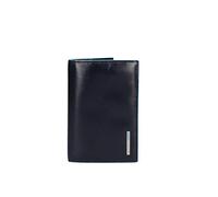 PIQUADRO - Porta Passaporto 9 cm Blue Square in Pelle - Unisex - Blu Notte