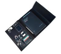 PIQUADRO - Portablocco Porta Penne e Accessori - Blue Square - Blu Notte | Protezione RFID, Scomparti Multipli, Protezione antifrode, Vani documenti, Ufficio, Riunioni