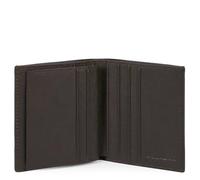 PIQUADRO - Portacarte Black Square - in Pelle - Protezione RFID, 8 fessure per carte e 1 comparto interno con finestra portadocumenti orizzontale - Colore Testa di Moro - Uomo