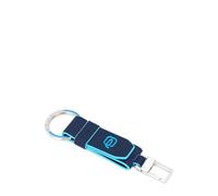 PIQUADRO - Portachiavi Auto in Pelle - Colore Blu - Unisex Elegante e Resistente
