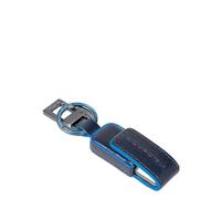 PIQUADRO - Portachiavi in Pelle USB - Blue Square - Unisex - Blu Notte | Accessorio tech, Anello e moschettone, Elegante e Funzionale, Salvaspazio