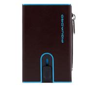 Porta banconote con porta monete e carte di credito con sistema scorrevole Piquadro Blue Square, moro - Tabella Colori: Marrone Scuro