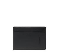 PIQUADRO - Portafoglio con porta documenti - In Pelle - Elegante - Uomo - Colore Nero