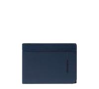 PIQUADRO - Portafoglio con Portamonete - Compatto - In Pelle - Uomo - Colore Blu