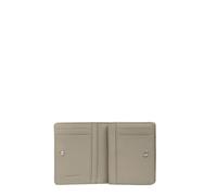 Piquadro Portafoglio da donna, piccolo, in pelle e tessuto, beige, Casual