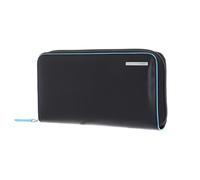 PIQUADRO Portafoglio Donna,4 Soffietti, Zip, P Monete, P CC, Accessori da Viaggio Unisex-Adulto, Nero, Talla única