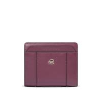 PIQUADRO - Portafoglio donna piccolo con portamonete - Pelle di qualità - Colore Bordeaux