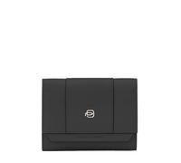 PIQUADRO - Portafoglio Porta Monete RFID in Pelle - Donna - Nero