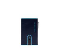 Porta banconote con porta monete e carte di credito con sistema scorrevole Piquadro Blue Square, blu - Tabella Colori: Blu