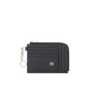 PIQUADRO - Portacarte Circle con Gancio Portachiavi - Portamonete - in Pelle - Donna - Colore Nero