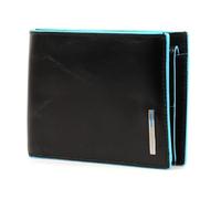 Piquadro Blue Square portafogli uomo con portamonete, 9+3 cc, pelle nero PU1240B