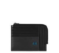 PIQUADRO Pulse Bustina portamonete, documenti e carte di credito in pelle ad uno scomparto, Nero