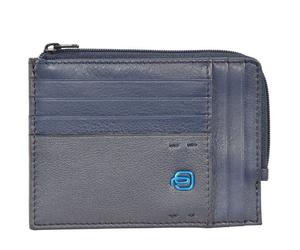 Piquadro Pulse Custodia per carte di credito in pelle 12,5 cm blu