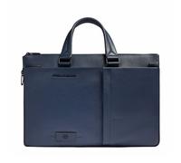 Piquadro Russel Valigetta Protezione RFID Pelle 42 cm Scomparto per laptop blu