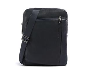 Piquadro S134 Borsa a tracolla blu, pelle di vacchetta grana, unisex