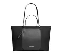 PIQUADRO - Shopping bag porta PC 15,6 pollici pieghevole - Pelle e tessuto - Colore Nero - Donna