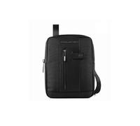 Piquadro Slip 2 Nylon Pelle Borsa Tracolla Nero CA1816BR2/N Uomo - Borsa a tracolla