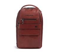 Piquadro Solm Borsa sling marrone, pelle granulata, uomo