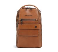 Piquadro Solm Borsa sling marrone, pelle granulata, uomo
