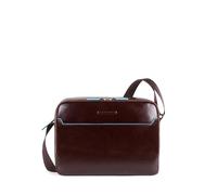 Piquadro Tracolla in pelle 2 comparti - Tracolla in pelle 2 condivisa Uomo, Mogano, Talla única -