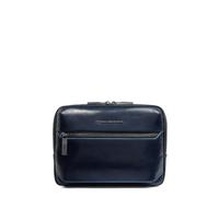 PIQUADRO - Tracolla uomo in pelle - Qualità alta - Colore Blu - Portapad/Tablet