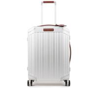 Piquadro Trolley cabina in alluminio a 4 ruote, 55 cm color argento