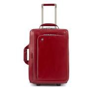 PIQUADRO - Trolley Cabina Porta Abiti in Pelle Blue Square - Unisex - Rosso