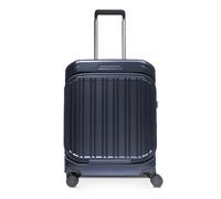 PIQUADRO - Trolley Cabina PQ-Light 4 Ruote 55 cm con Tasca Frontale - Policarbonato Leggero - Colore Blu