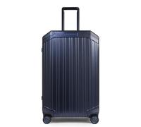 PIQUADRO - Trolley Medio Rigido Blue Square 4 Ruote 69 cm - Pelle e Policarbonato - Colore Blu Notte