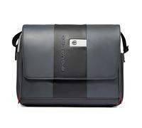 Piquadro Urban Borsa messenger Protezione RFID Vera Pelle 35 cm Vano porta PC grigio