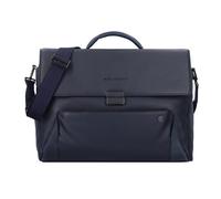 Piquadro Valigetta Vera Pelle 42 cm Vano porta PC blu