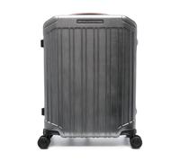Piquadro - Valigia Rigida Sottile con Dettagli in Pelle - - Suitcases - unisex - Grigio - ONE SIZE